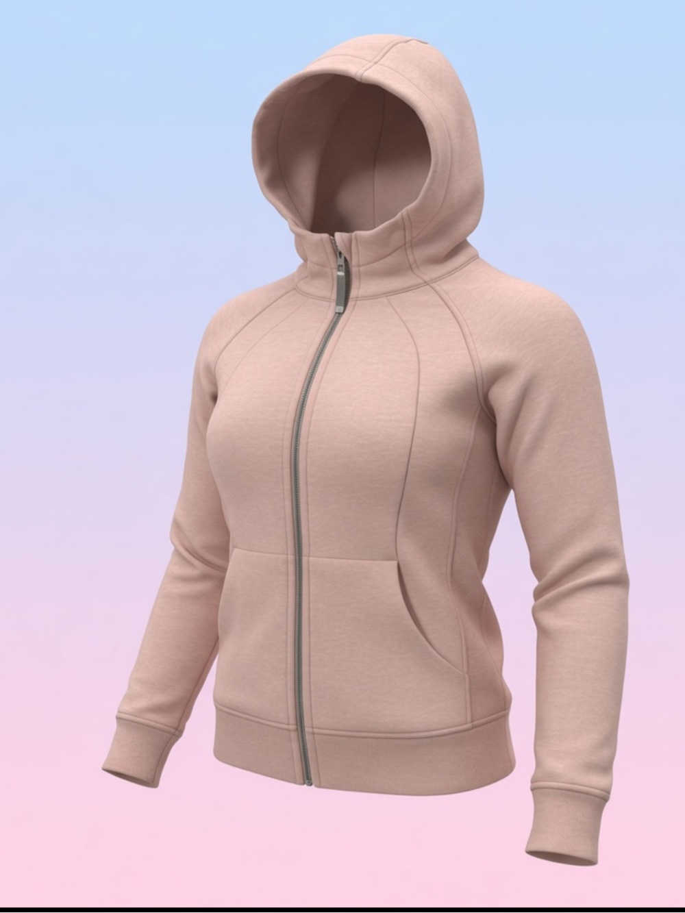 lululemon athletica Womans Light Pink scuba
hoodie -size 10